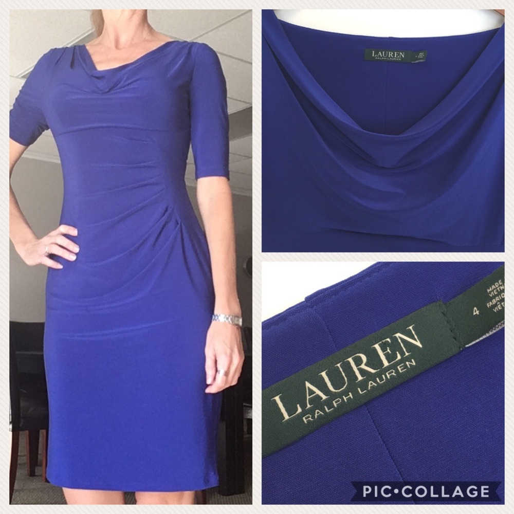 Ralph Lauren Sz 4 royal blue sophisticated dress